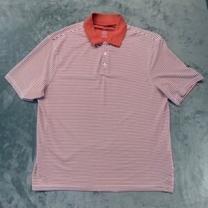 Haggar Cool‎ 18 Polo Shirt Striped Golf Casual Short Sleeve 2XL